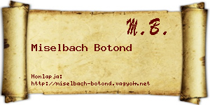 Miselbach Botond névjegykártya